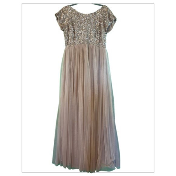 Maya Dresses & Skirts - Gently Worn Blush MAYA MATERNITY Sequin Dress Size 8  (BB0316)